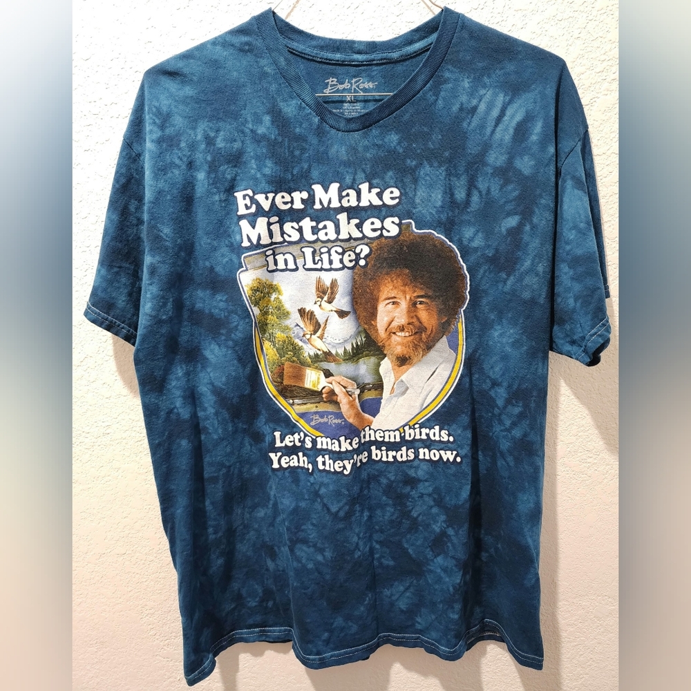 Bob Ross XL t-shirt tie dye